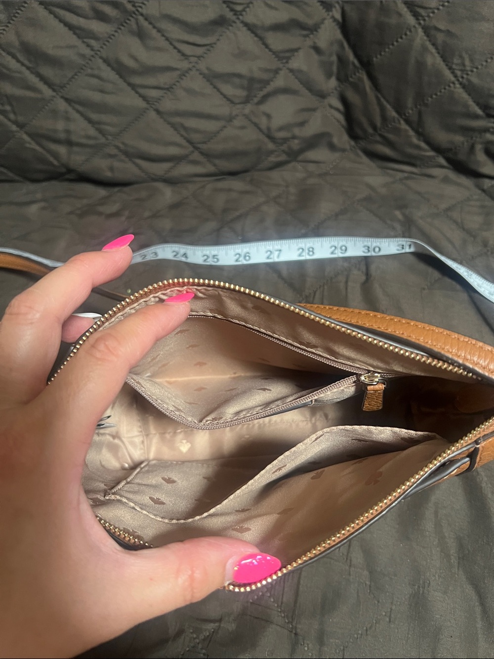 kate spade Pebbled Leather Crossbody Bag - Camel - Picture 10 of 10